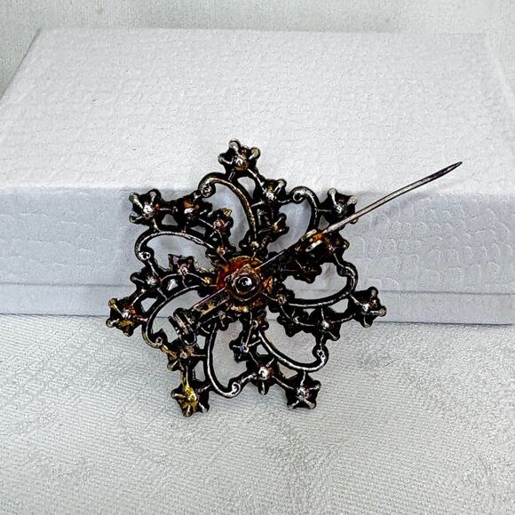 Midcentury Flower Brooch - Picture 4 of 6